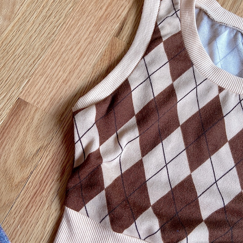 forever 21 checkered vest